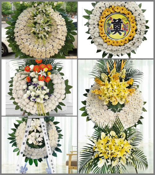 山东济宁嘉祥县马集镇下花林村花圈速递